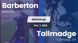Matchup: Barberton vs. Tallmadge  2016