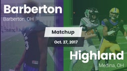 Matchup: Barberton vs. Highland  2017