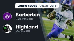 Recap: Barberton  vs. Highland  2018