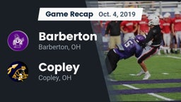 Recap: Barberton  vs. Copley  2019