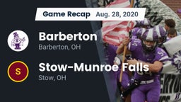 Recap: Barberton  vs. Stow-Munroe Falls  2020