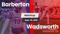 Matchup: Barberton vs. Wadsworth  2020