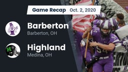 Recap: Barberton  vs. Highland  2020