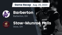 Recap: Barberton  vs. Stow-Munroe Falls  2023