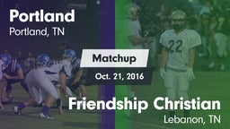 Matchup: Portland vs. Friendship Christian  2016