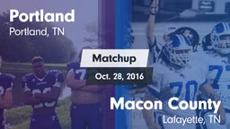 Matchup: Portland vs. Macon County  2016