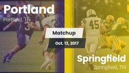 Matchup: Portland vs. Springfield  2017