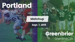 Matchup: Portland vs. Greenbrier  2018