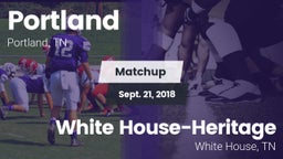 Matchup: Portland vs. White House-Heritage  2018