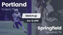 Matchup: Portland vs. Springfield  2018