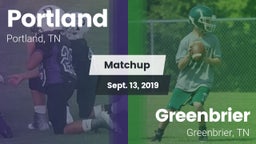 Matchup: Portland vs. Greenbrier  2019