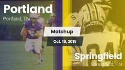 Matchup: Portland vs. Springfield  2019