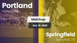 Matchup: Portland vs. Springfield  2020