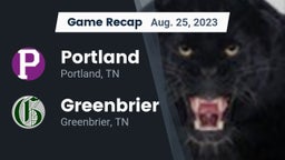 Recap: Portland  vs. Greenbrier  2023