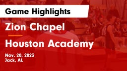 Zion Chapel  vs Houston Academy  Game Highlights - Nov. 20, 2023
