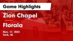 Zion Chapel  vs Florala  Game Highlights - Nov. 17, 2023