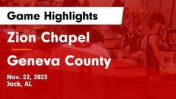 Zion Chapel  vs Geneva County  Game Highlights - Nov. 22, 2023