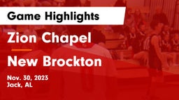 Zion Chapel  vs New Brockton  Game Highlights - Nov. 30, 2023