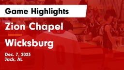 Zion Chapel  vs Wicksburg  Game Highlights - Dec. 7, 2023