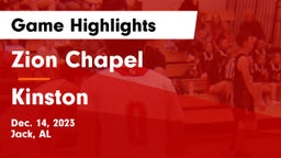 Zion Chapel  vs Kinston  Game Highlights - Dec. 14, 2023