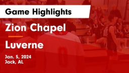 Zion Chapel  vs Luverne  Game Highlights - Jan. 5, 2024