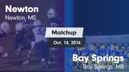 Matchup: Newton vs. Bay Springs  2016