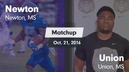Matchup: Newton vs. Union  2016