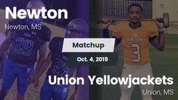 Matchup: Newton vs. Union Yellowjackets 2019