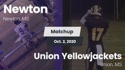 Matchup: Newton vs. Union Yellowjackets 2020