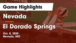 Nevada  vs El Dorado Springs  Game Highlights - Oct. 8, 2020