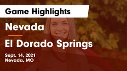 Nevada  vs El Dorado Springs  Game Highlights - Sept. 14, 2021