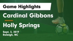 Cardinal Gibbons  vs Holly Springs  Game Highlights - Sept. 3, 2019
