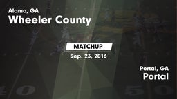 Matchup: Wheeler County vs. Portal  2016