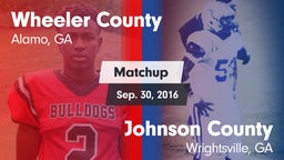 Matchup: Wheeler County vs. Johnson County  2016