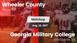 Matchup: Wheeler County vs. Georgia Military College  2017
