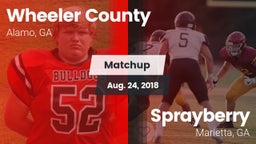 Matchup: Wheeler County vs. Sprayberry  2018