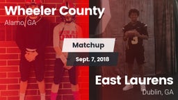 Matchup: Wheeler County vs. East Laurens  2018