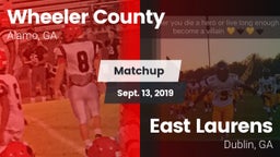 Matchup: Wheeler County vs. East Laurens  2019