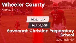 Matchup: Wheeler County vs. Savannah Christian Preparatory School 2019