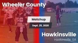 Matchup: Wheeler County vs. Hawkinsville  2020