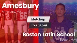 Matchup: Amesbury vs. Boston Latin School 2017