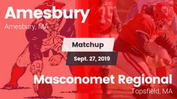 Matchup: Amesbury vs. Masconomet Regional  2019