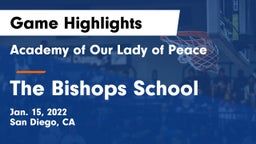 Academy of Our Lady of Peace vs The Bishops School Game Highlights - Jan. 15, 2022