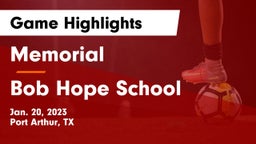 Memorial  vs Bob Hope School Game Highlights - Jan. 20, 2023