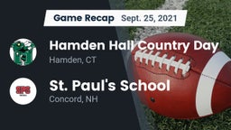 Recap: Hamden Hall Country Day  vs. St. Paul's School 2021