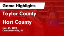 Taylor County  vs Hart County  Game Highlights - Jan. 21, 2020