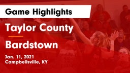 Taylor County  vs Bardstown  Game Highlights - Jan. 11, 2021