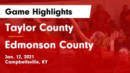 Taylor County  vs Edmonson County  Game Highlights - Jan. 12, 2021