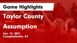 Taylor County  vs Assumption  Game Highlights - Jan. 14, 2021