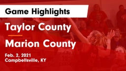 Taylor County  vs Marion County Game Highlights - Feb. 2, 2021